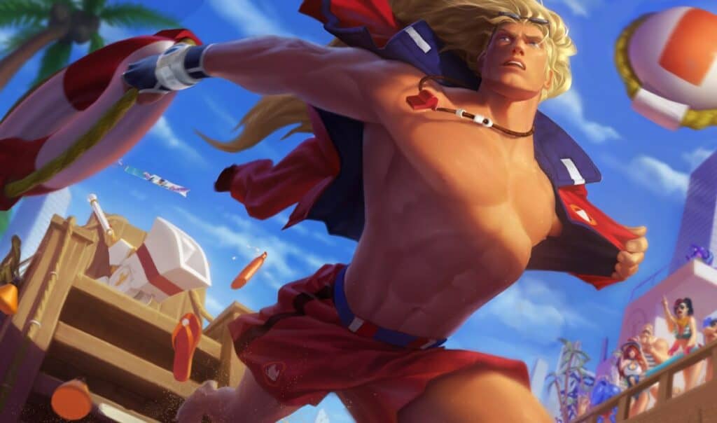 Skin Splash Art for Taric Pool Party League of Legends Skin