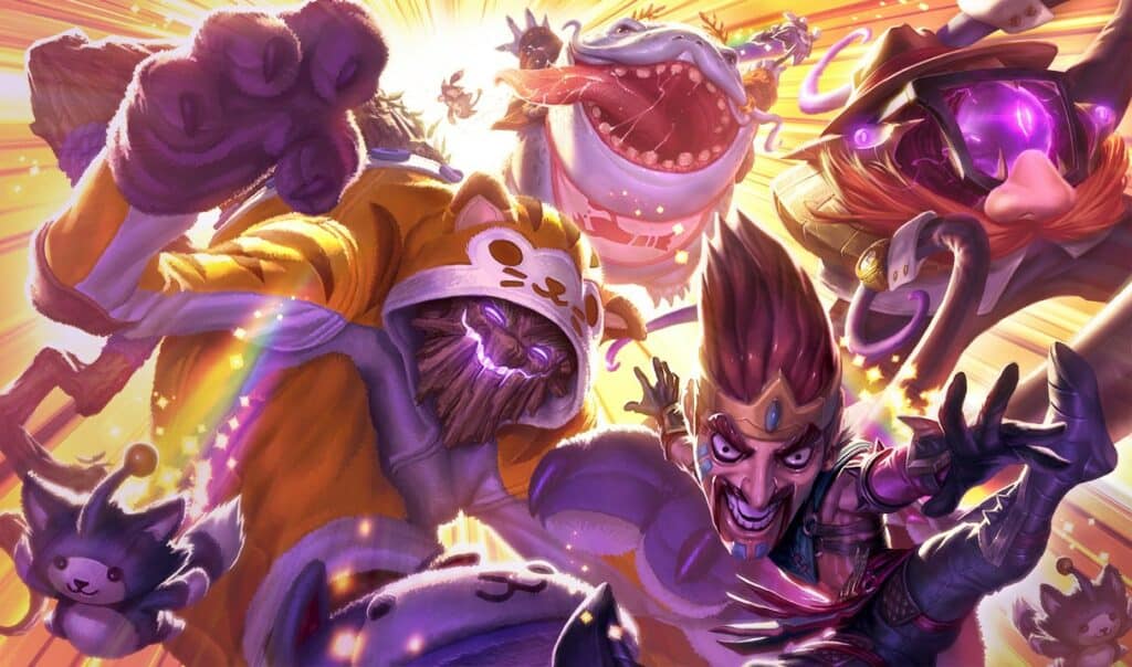 Definitely Not Skins Splash Art in League of Legends.