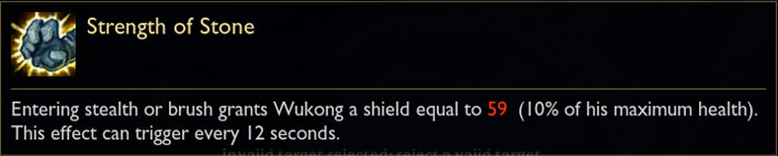 Wukong Passive - Tooltip in League of Legends from PBE